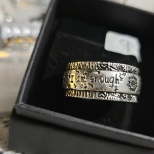 Elegant Silver and Gold Inspirational Ring